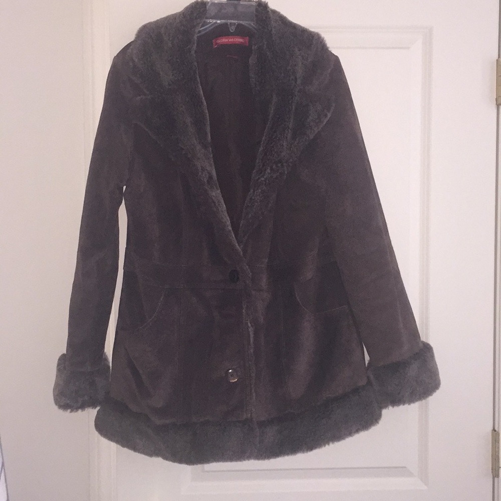 Suede coat size large